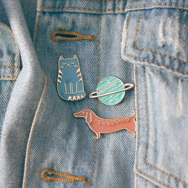 ENAMEL Pin, Blue Cat