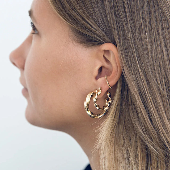 Chunky Twisted Hoop Earrings Timi of Sweden