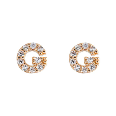 Petite chrystal letter stud earring G