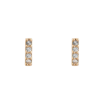 Petite chrystal letter stud earring I
