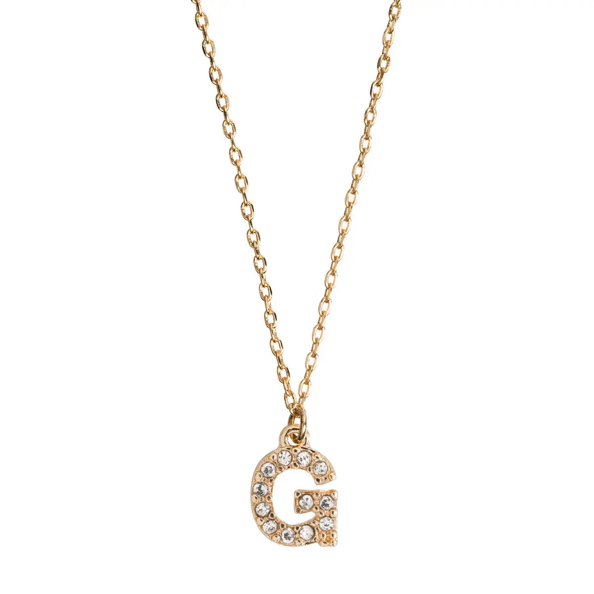 Crystal letter necklace G