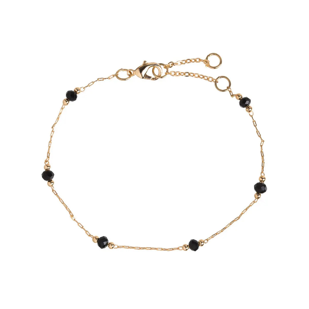 Delicate Bead Bracelet - Black | Summer