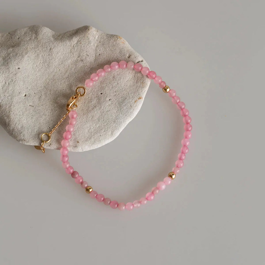 Rose Quartz Bead Bracelet