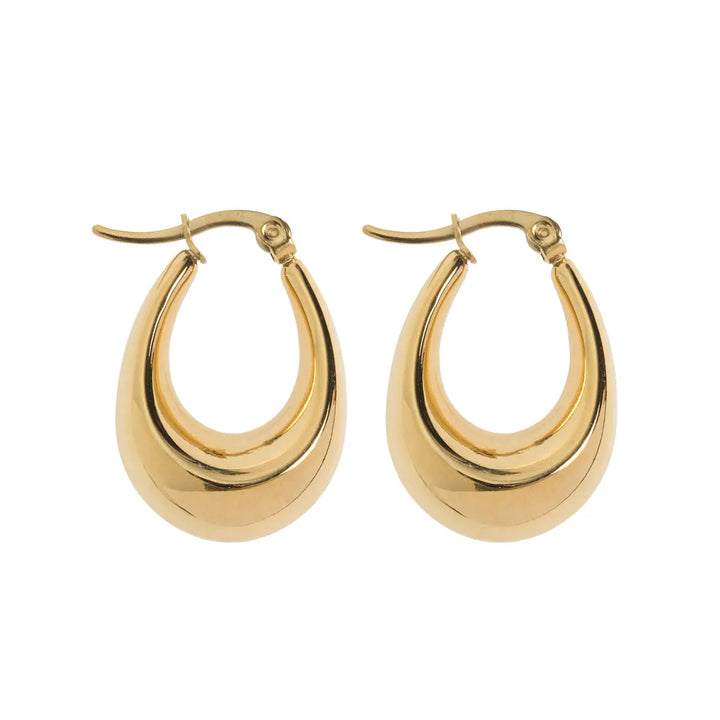 Droplet Hoop Earrings | Stainless Steel