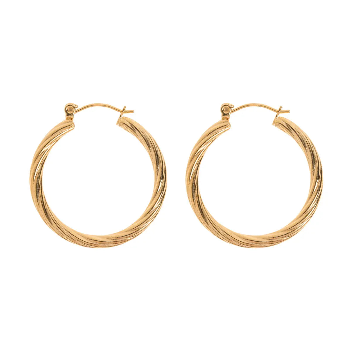 Swirly Hoop Earrings | Stainless Steel