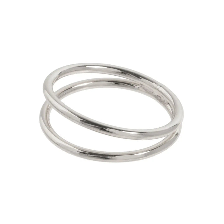 Double Lined Ring Delicate - Silver