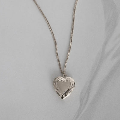 Heart Locket Silver Necklace | Stylish