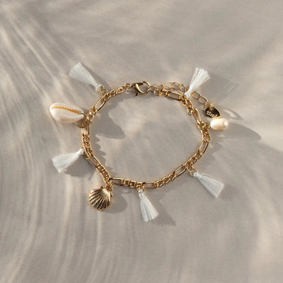 Nora - Tassle Cowrie Shell Pearl Chunky Rannekoru