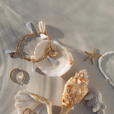 Nora - Tassle Cowrie Shell Pearl Chunky Rannekoru