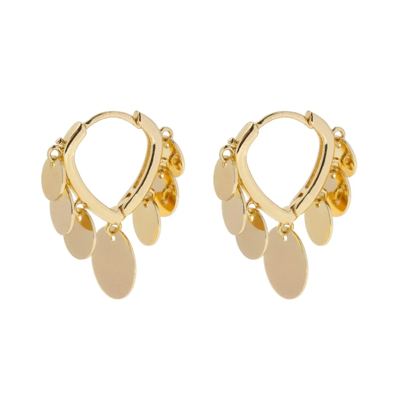Riya - Coin Hoop Earrings