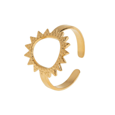 Hailey - Large Sun Ring Stainless Steel