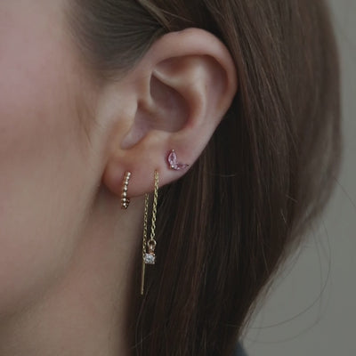 Ruby - Bubbly Huggie Hoop -korvakorut